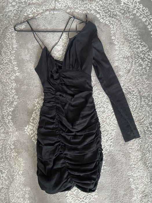 Сукня Zara,плаття зара,чорна сукня,сукня з льону