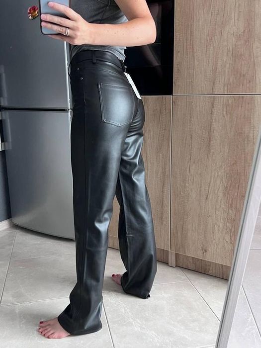 Шкіряні штани брюки Zara