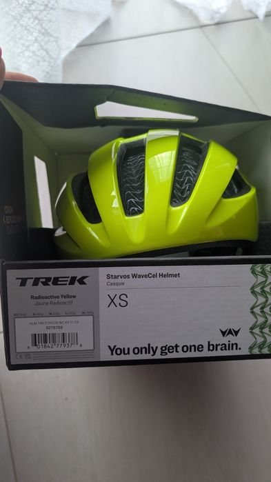Kask rowerowy Kask rowerowy Trek Starvos WaveCel XS Żółty Radioactive 2025
