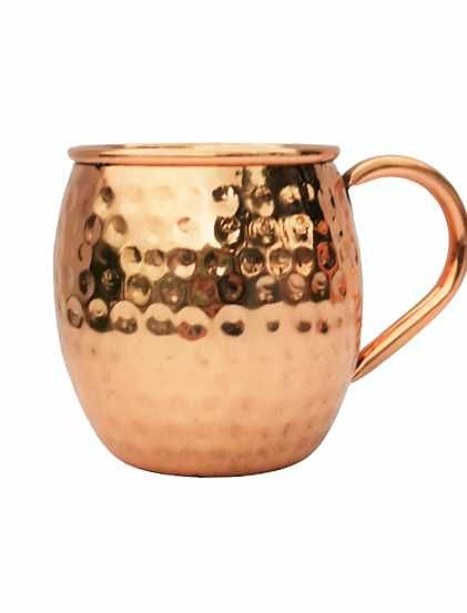 Kubek miedziany do wody miedziane naczynia 450ml kuty 2 v2