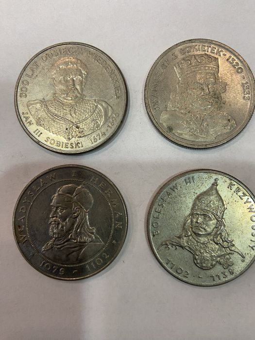 Monety kolekcjonerskie Poczet Królów Polskich 4 szt