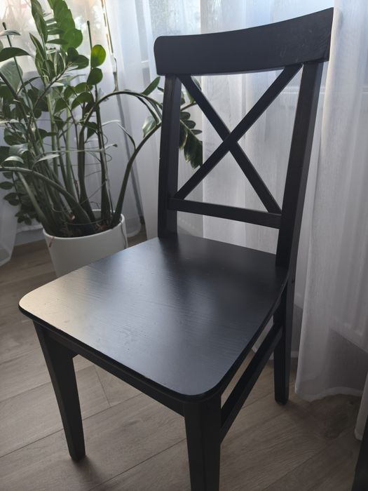 Krzesło Ikea Ingolf czarne gratis poduszki