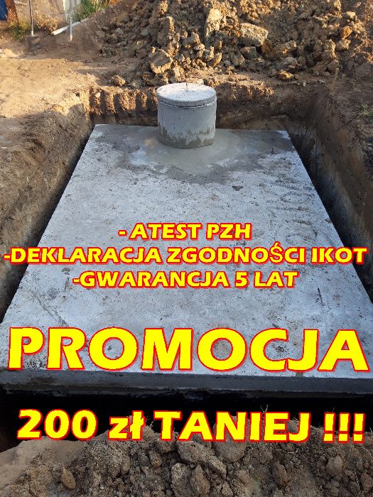 Szambo 8m Kompostownik betonowy zbiornik PPOŻ szczelny 100% ATEST PZH