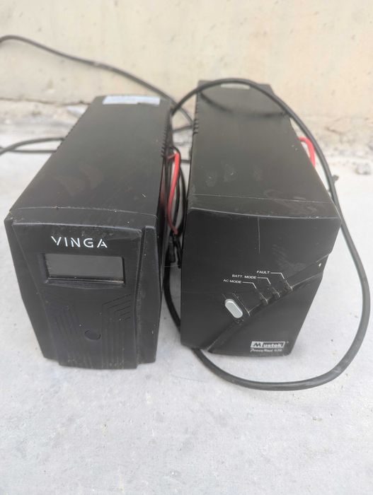 Інвертер. Пристрій безперебійного живлення Vinga LCD 600VA та  mustek powermust 636 БЕЗ АКБ. UPS