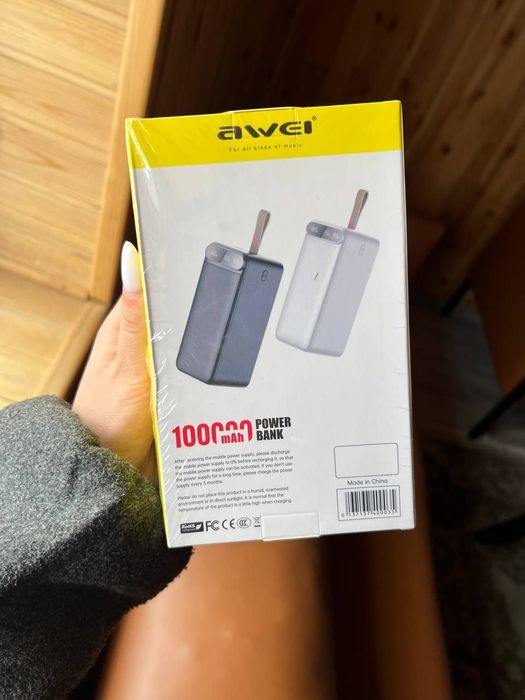 Повер Банк 100000 mAh P101K.Bank з ліхтарем.Зарядна ст