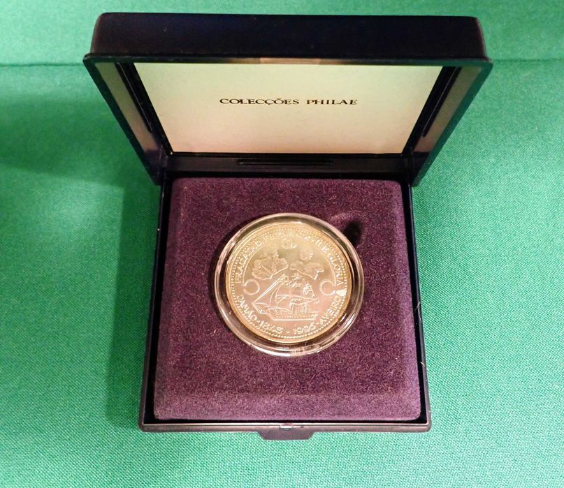 Moeda 1000 escudos 1996 Fragata D. Fernando II e Glória Prata BNC