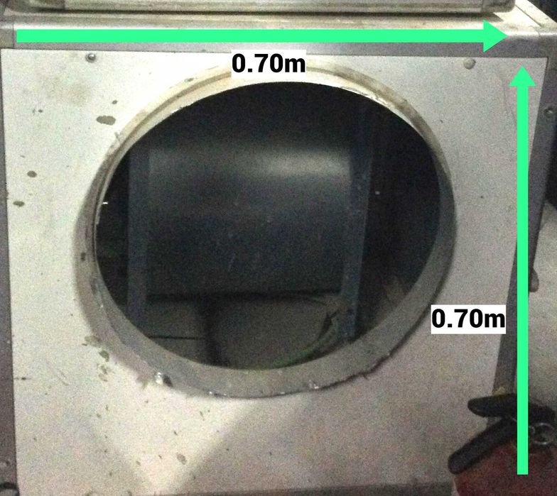 Motor Extração Fumo 0.70m x 0.70m - Em boas condições