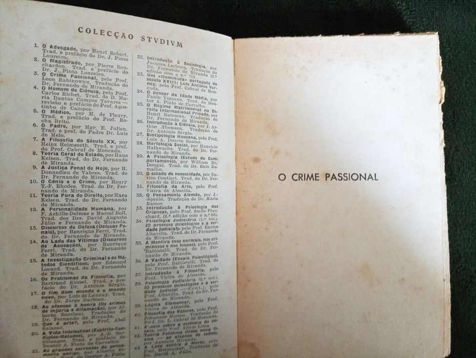 O crime passional – Léon Rabinowicz - 1961 Muito Bom estado