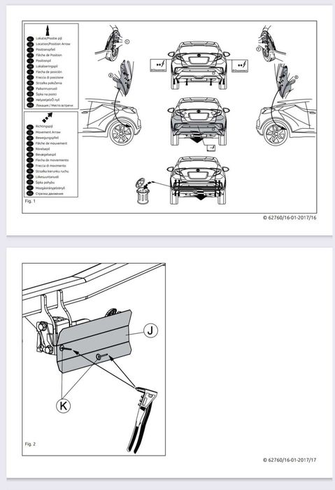 Engate de reboque  Kit de Bola BRINK 6276 Toyota C-HR
