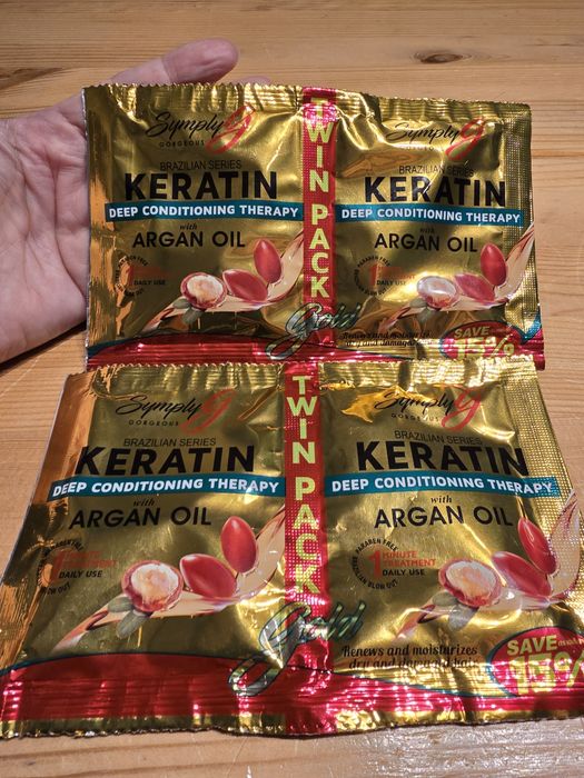 Maska do włosów Keratin. Argan oil. 4 sztuki.