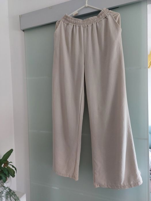 Damskie kimono ze spodniami kremowe