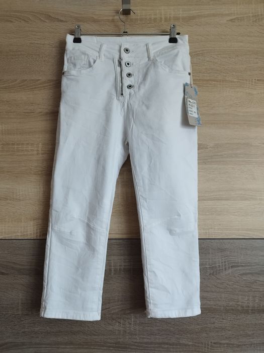 Mięciutkie jeansowe rybaczki z push'apem XS-S