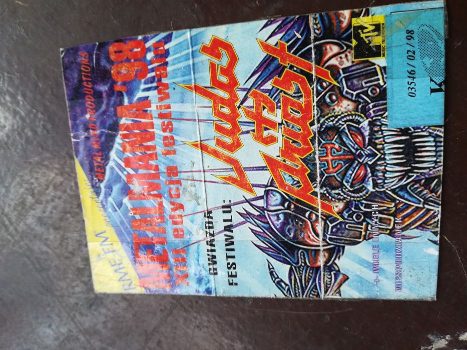 Metalmania 98 bilet kolekcjonerski