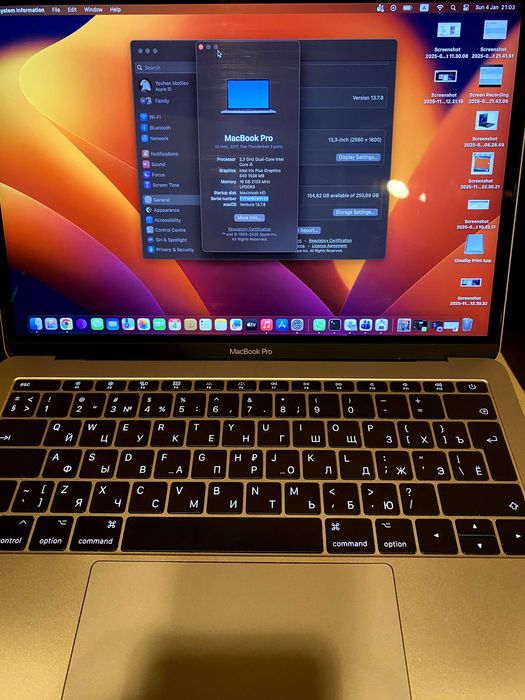 MacBook Pro (13-inch, 2017) Space Gray A1708 i5/16Gb/256Gb