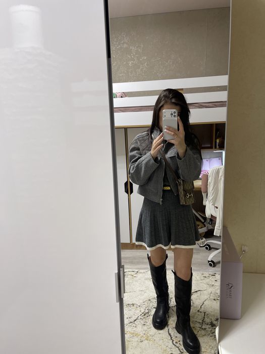 Костюм old money,кофта поло та спідниця вязка,old money костюм