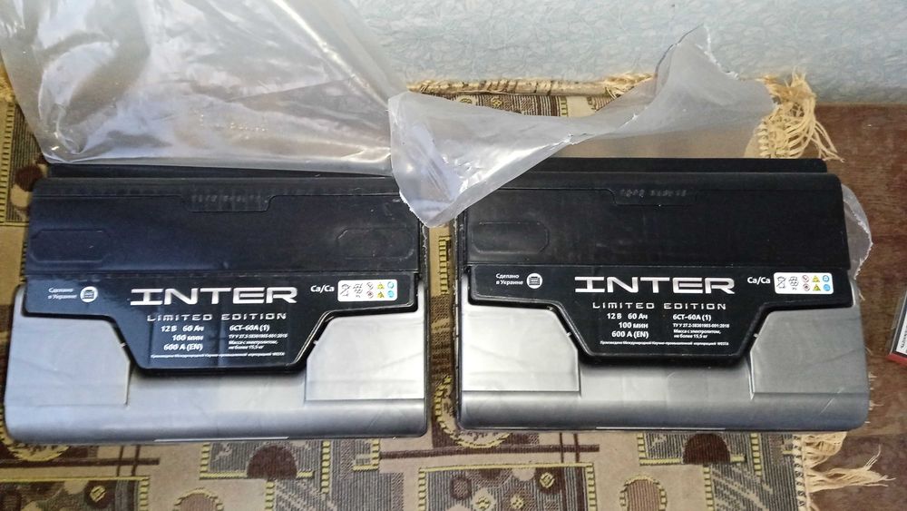 Автомобільний акумулятор INTER Premium 60Ah 600A
