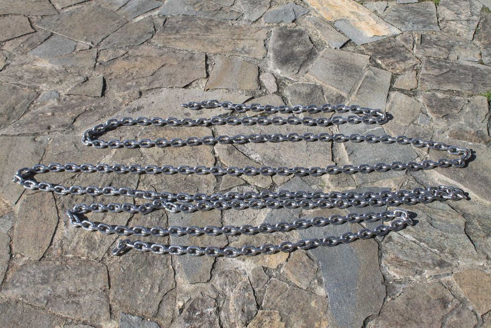 corrente inox 10mm 10m calibrada nunca usada