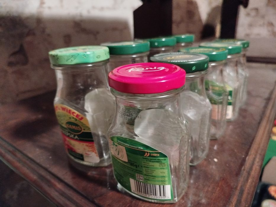 Słoiczki po musztardzie  9 szt 200 ml