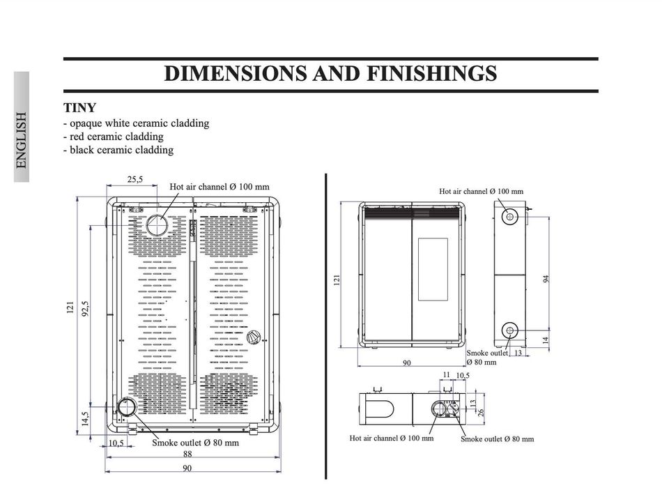 Salamandra Pellets Edilkamin Tiny 9kW