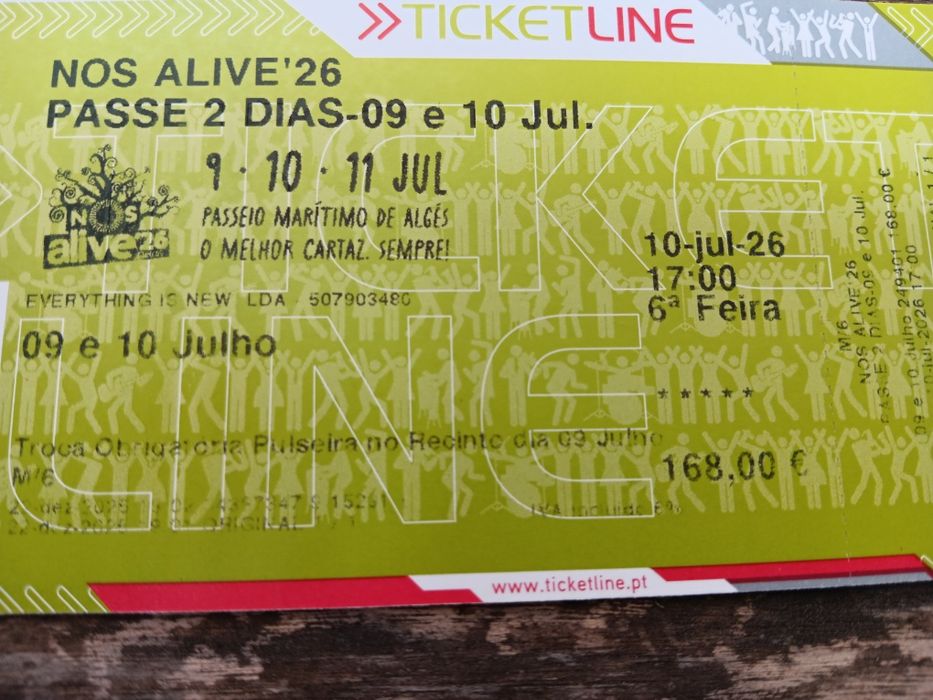 NOS Alive - Passe dias 9 e 10 de julho