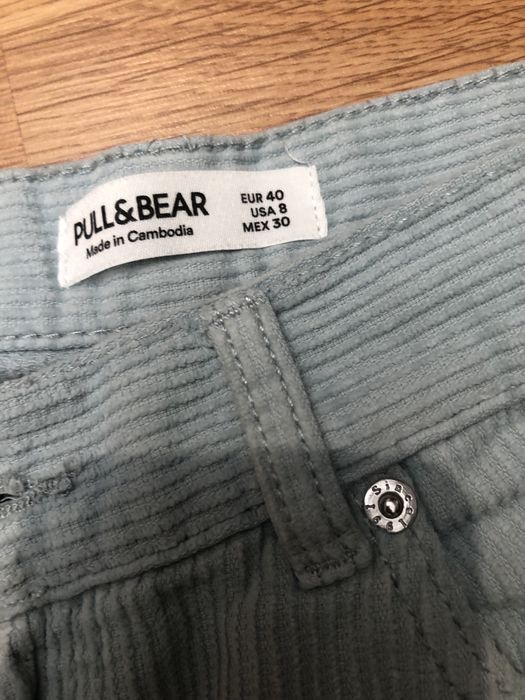 Штани брюки мом вельветові на дівчину бренд pull&bear
