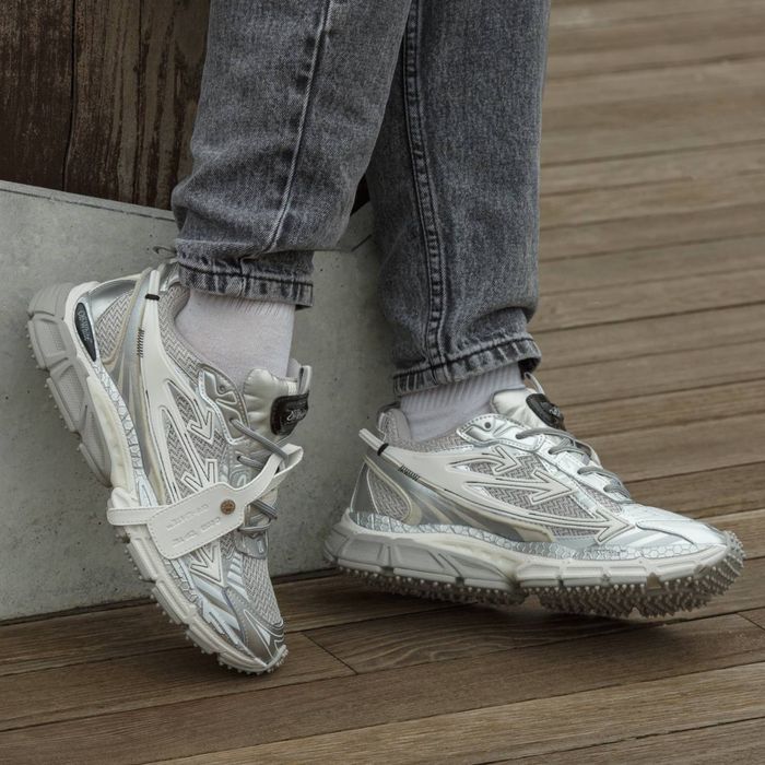 36-45 р кросівки Off-White Be Right Silver Grey