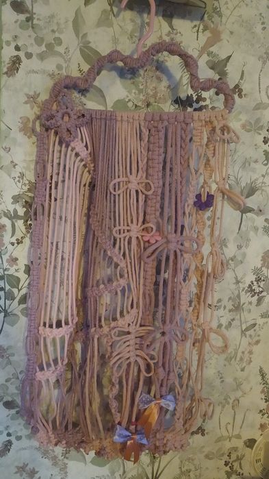 Makrama Organizer na ozdoby do włosów