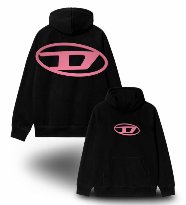 Худи Diesel Logo унисекс дизель кофта толстовка лонгслив черная