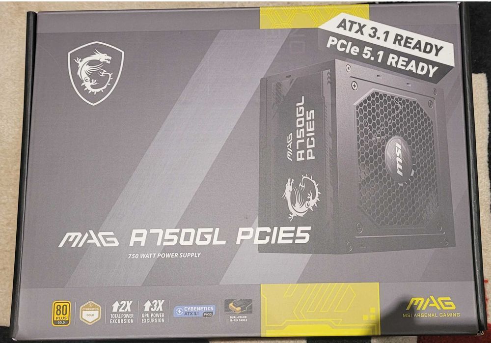 MSI MAG A750GL PCIE5 750W 80 PLUS Gold Modular 1 semana de uso