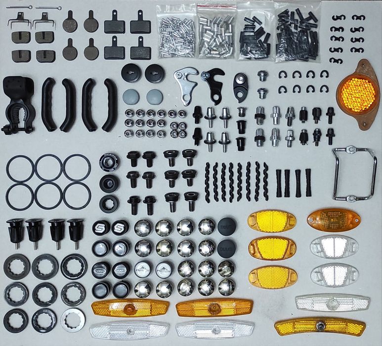 Запчасти и аксессуары на велосипед MTB, шоссе, дорожный