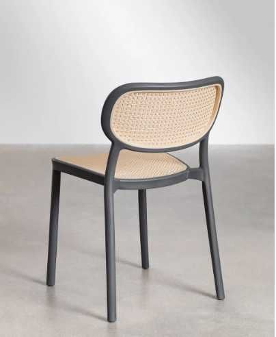 Pack de 4 Cadeiras Empilháveis Estilo Rattan – Como Novas