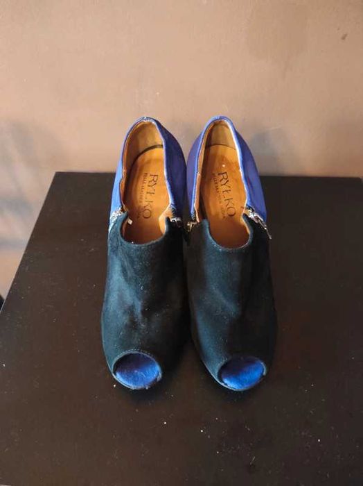 Czarno granatowe półbuty ryłko