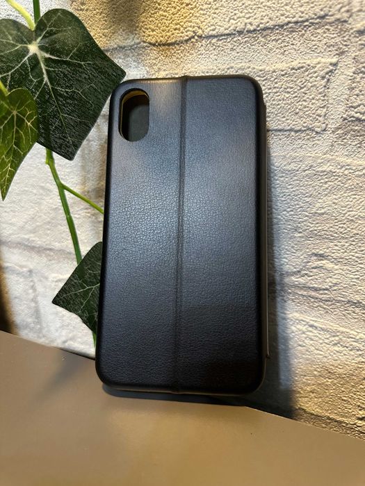 Skórzane etui/case Qult z klapką do iPhone X