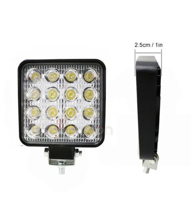 Фара LED робоче світло балка ФСО туманка квадрат 48вт метал корпус