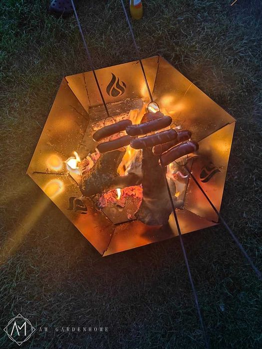 PALENISKO ogrodowe HEKSAGON 75cm Podwójne dno nie do przepalenia 0,5cm