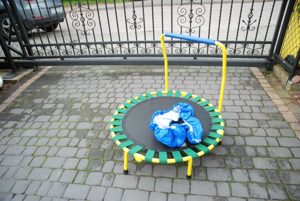 Składana trampolina, ogrodowa, 810 x 920 x 920 mm,