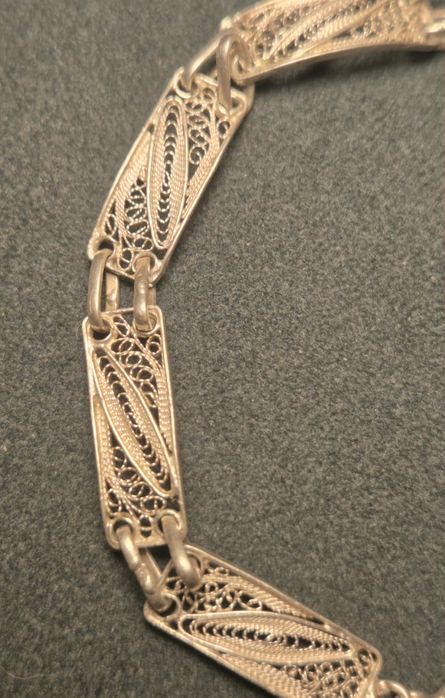Pulseira em prata filigrana