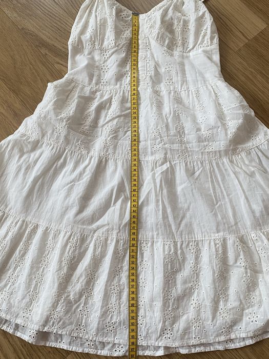Коротка біла сукня/сарафан