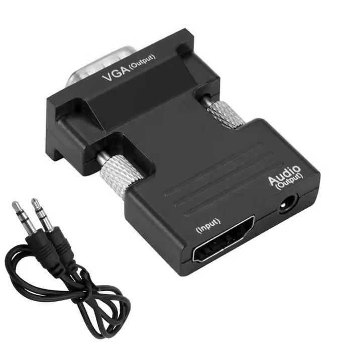HDMI - VGA адаптер з аудіо 3,5 мм | 1080P конвертер для ПК