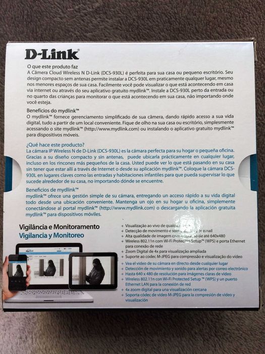 Câmara de Vigilância D-Link DCS-930L – WiFi / Cabo – Excelente Estado