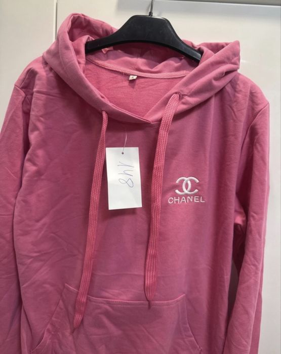 Super bluza kangurka cukierkowy róż elastyczna CC rozm S