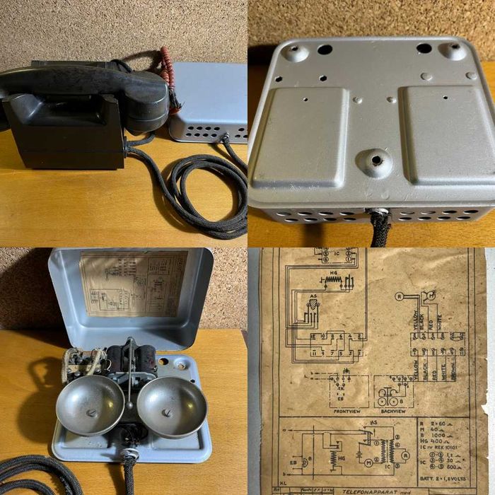 Telefone Antigo de Manivela Ericsson DAH 1101