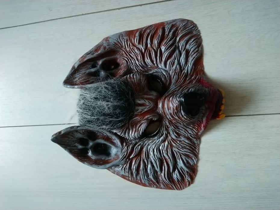 Маска силіконова карнавальна безрозмірна Вовкулака