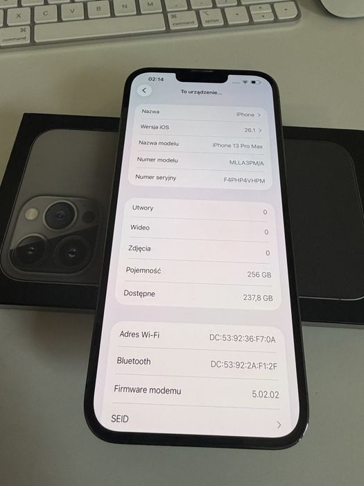 iPhone 13 Pro Max 256gb Grafit Stan Idealny Bateria 100%