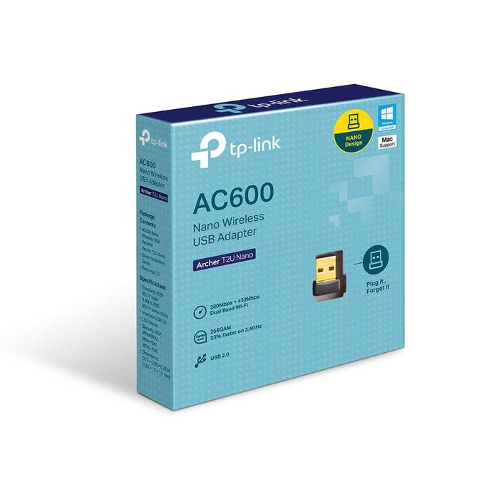 Новый 5 ГГц Wi Fi USB‑адаптер Тп линк Archer T2U Nano AC600