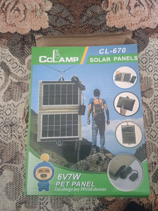 Продаю в відмінному стані сонячну панель на  7.2v все працює все ок..