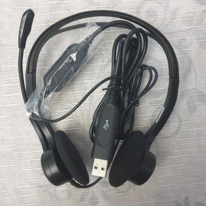 Гарнітура, навушники Logitech Headset USB 960 (981-000100) Black
