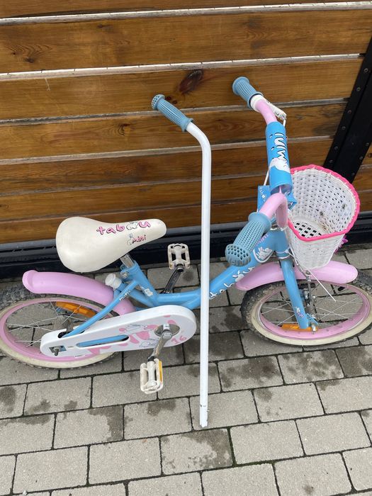 Rower Tabou 16" MINI blue-pink-white rama aluminiowa