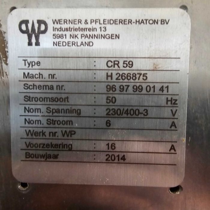 Sprzedam zaokrąglarkę stożkową Werner & Pfleiderer do chleba
