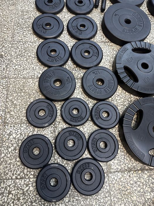 Obciążenia krążki cięzar siłownia 187.5kg ławka stojak hantle